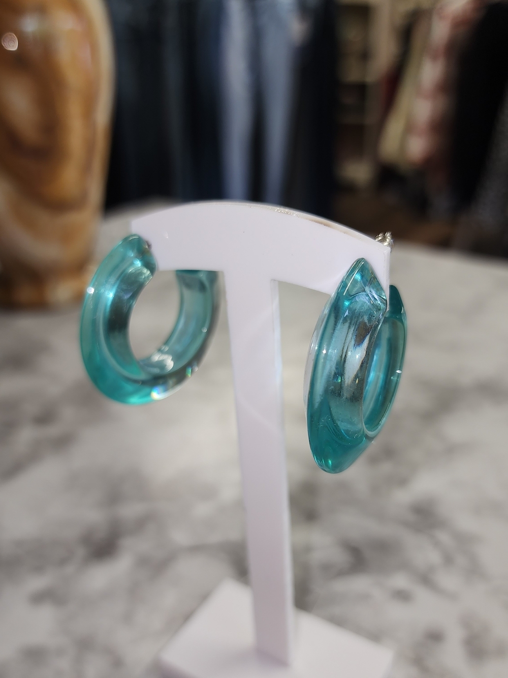 Vintage Acrylic Hoop Earrings